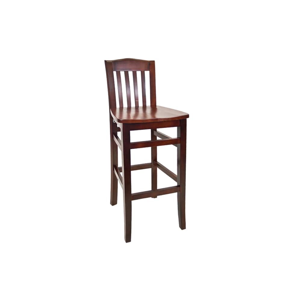 Slatted wood bar stool