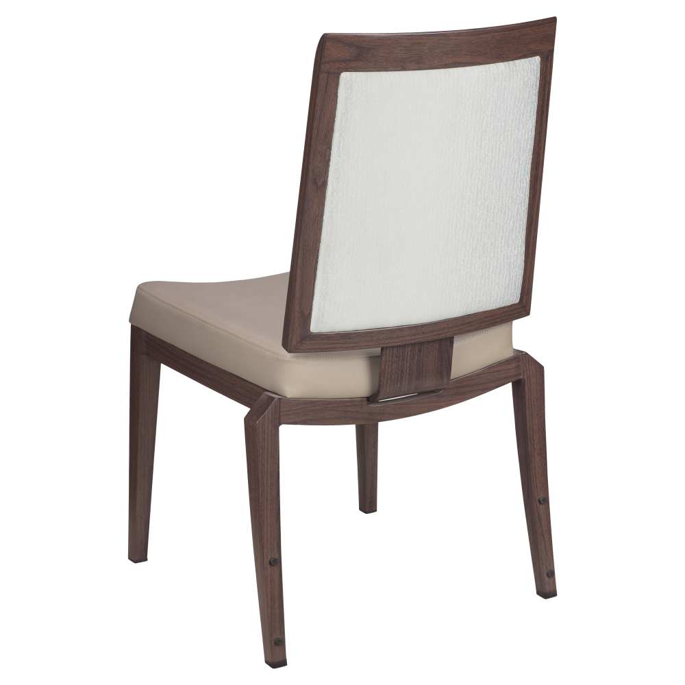 Cross back aluminum dining chair