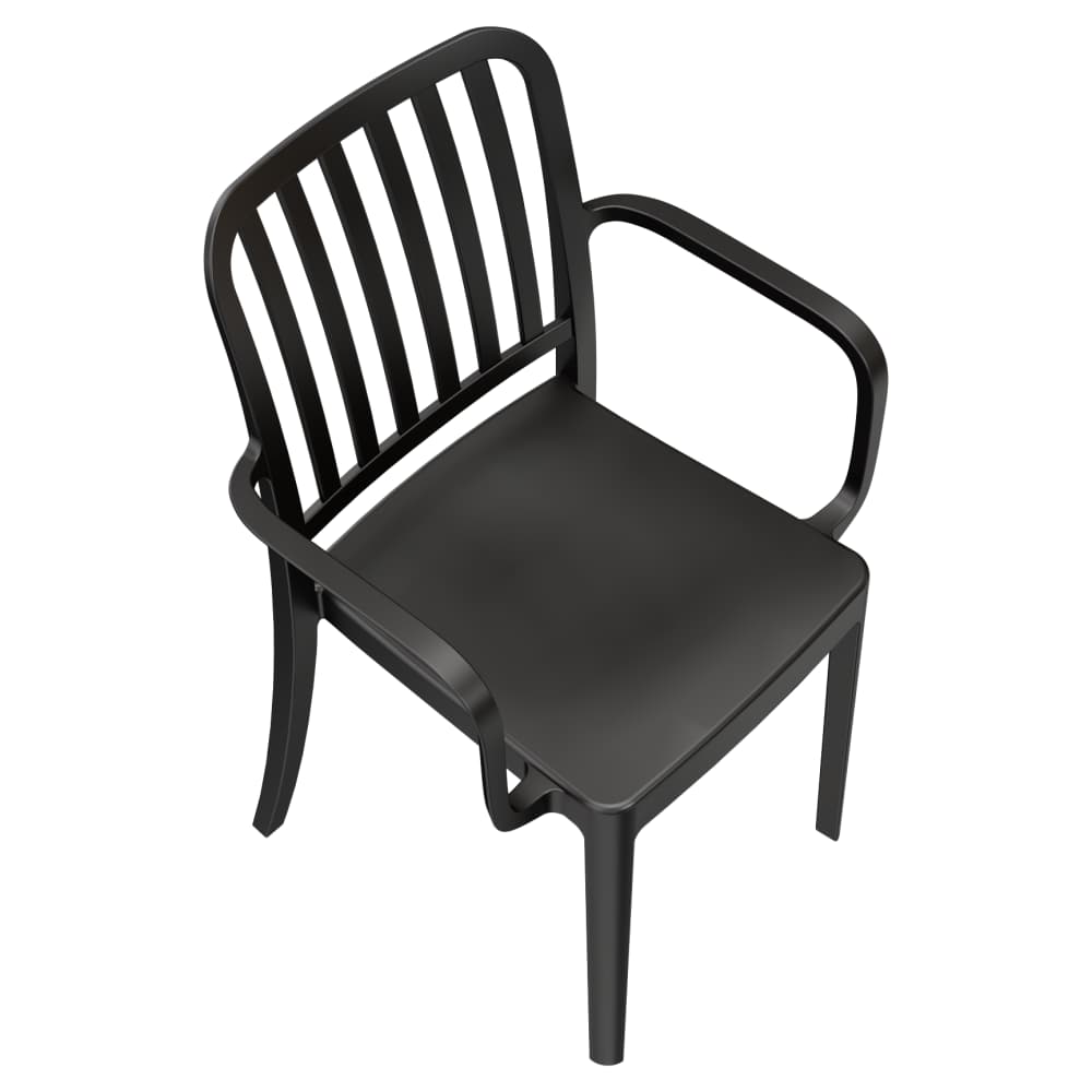 Slatted resin patio furniture