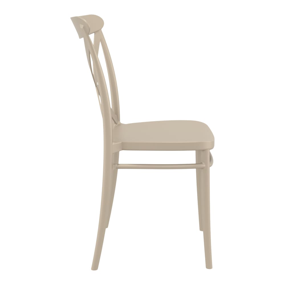 Cross back resin patio furniture
