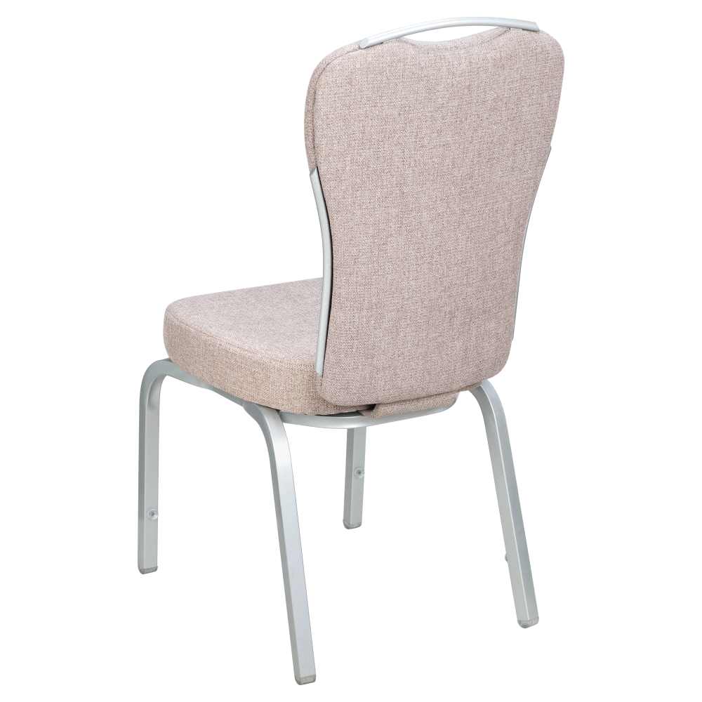 Cross back aluminum dining chair