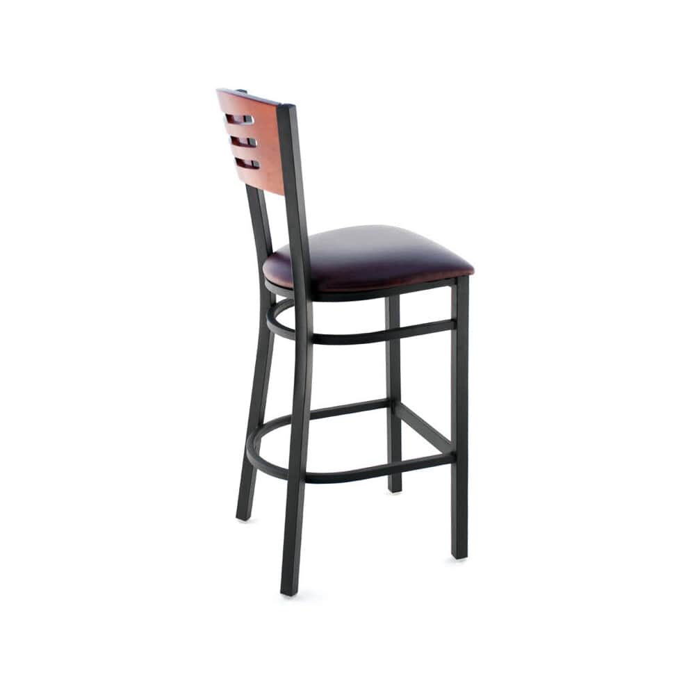Interchangeable Back Metal Bar Stool with 3 Slats
