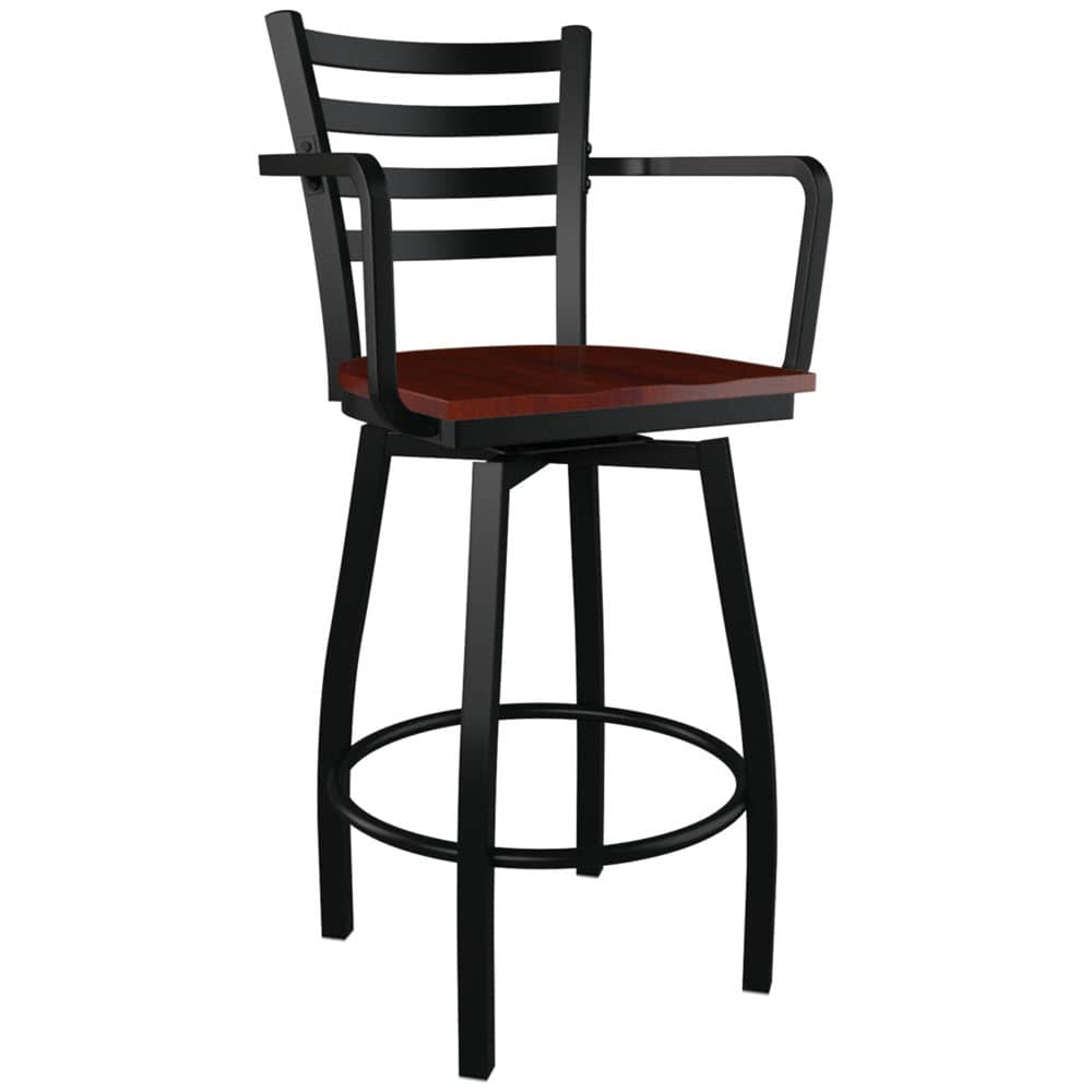Ladder back metal bar stool