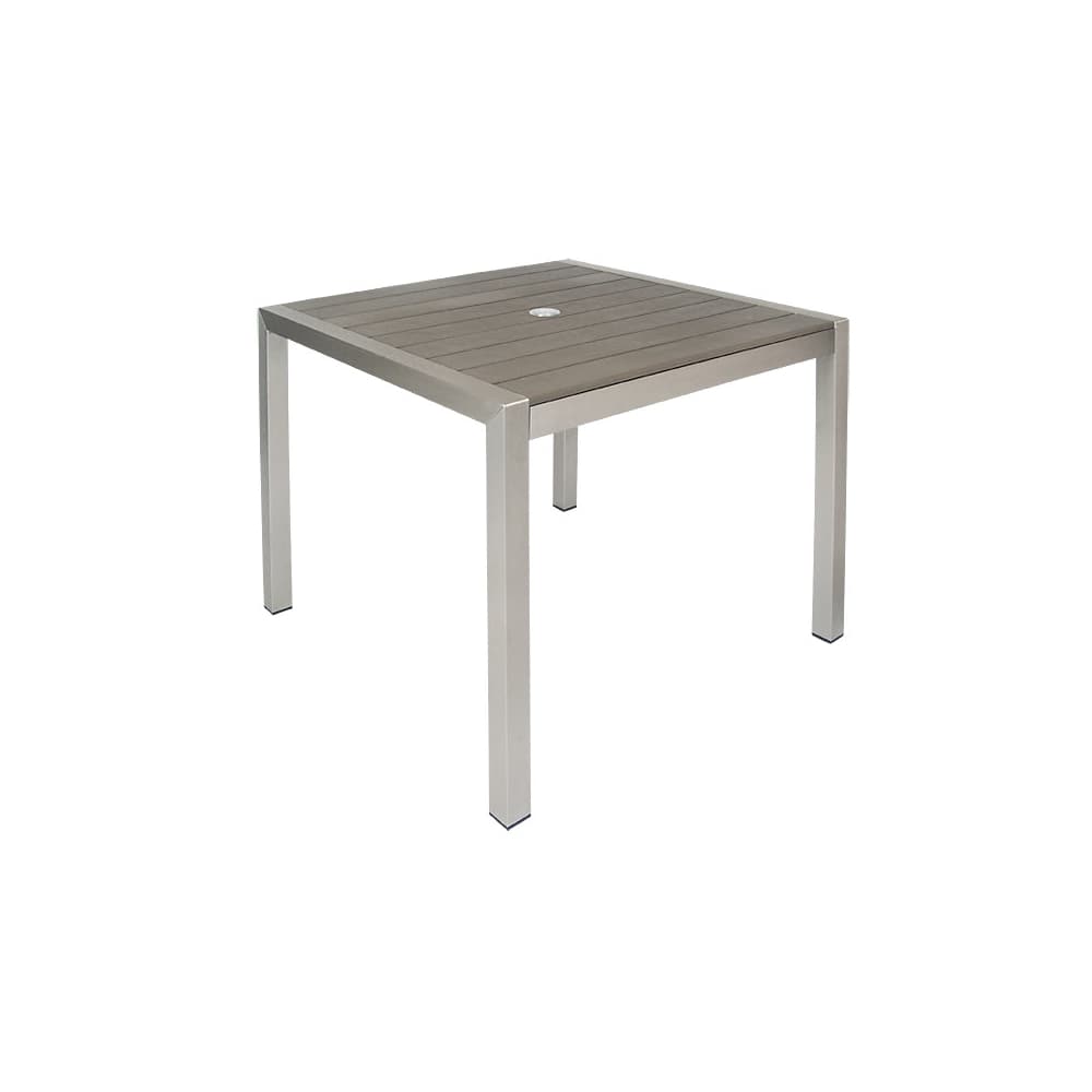 Slatted aluminum patio furniture