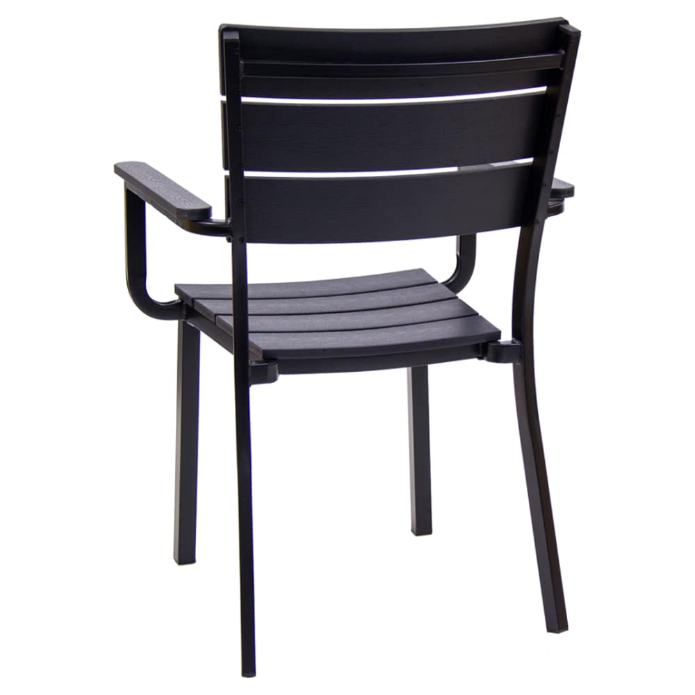 Slatted metal patio furniture
