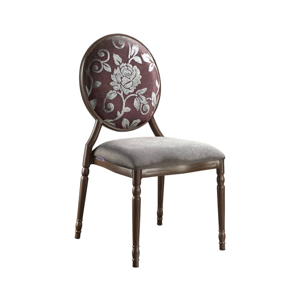 Upholstered aluminum dining chair