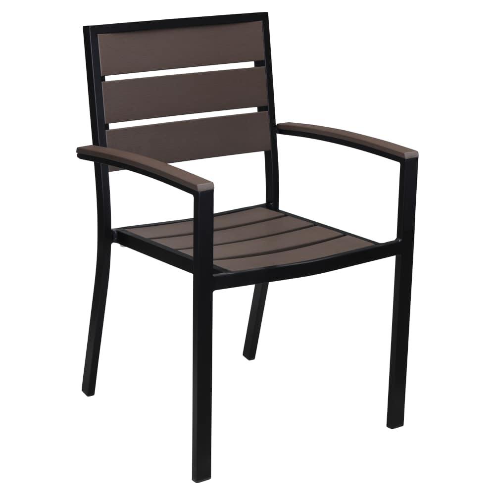 Seating set selection, Black and dark walnut patio Dining set with armchairs