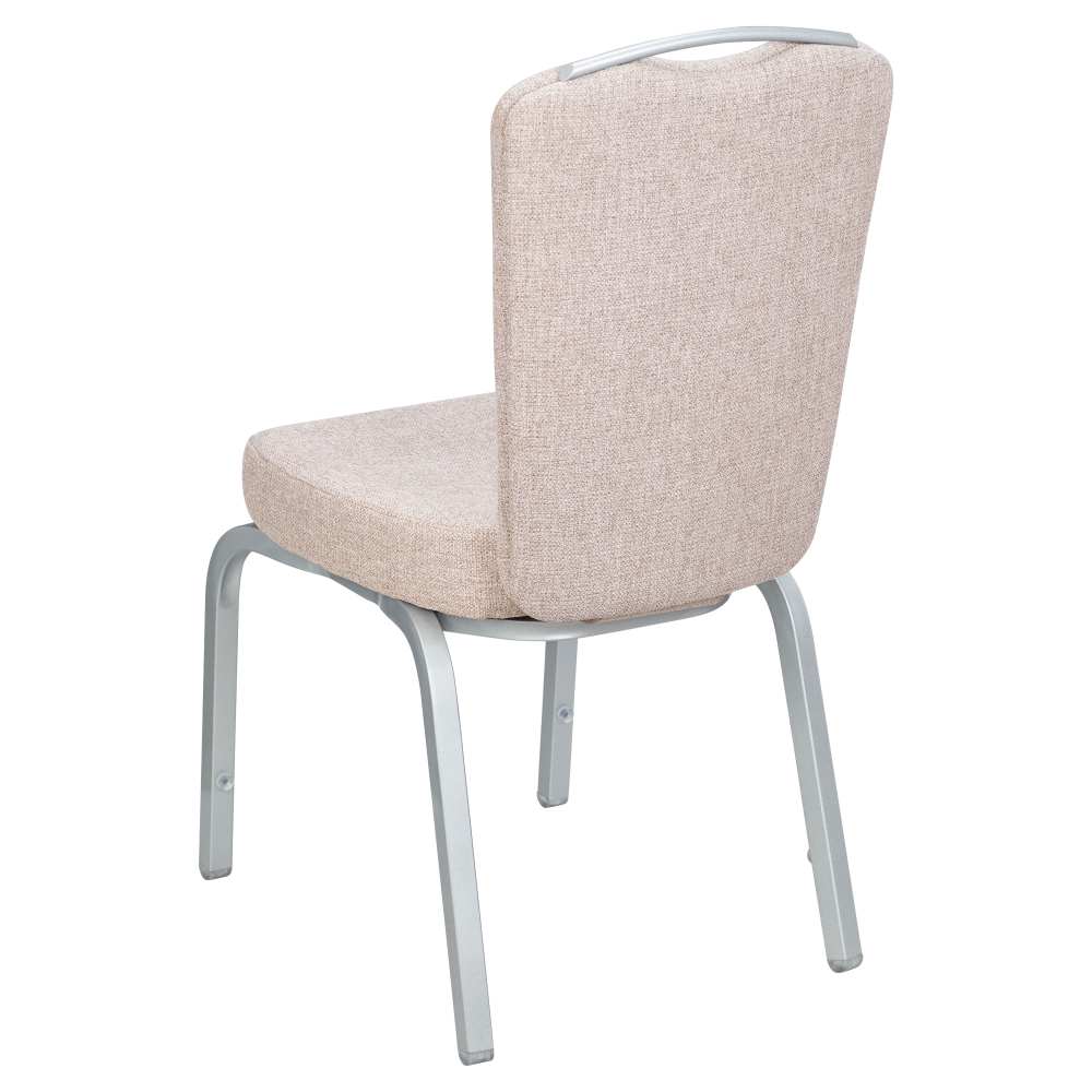 Cross back aluminum dining chair