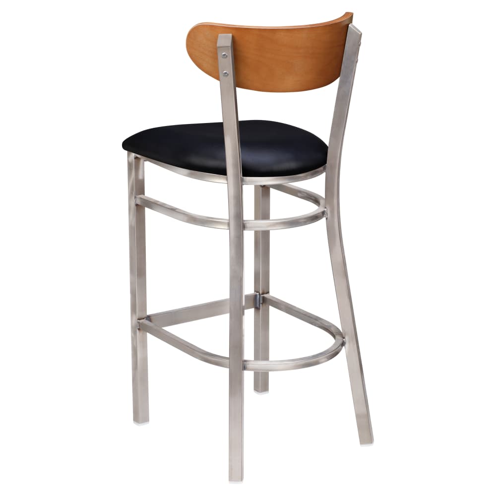 Bar stool selection, Curvy in clear Coat with wood back