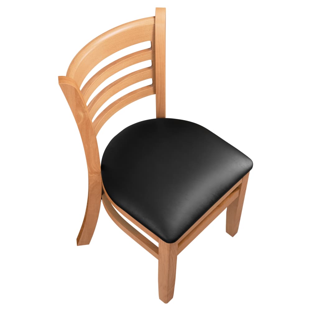 Ladder back wood dining chair