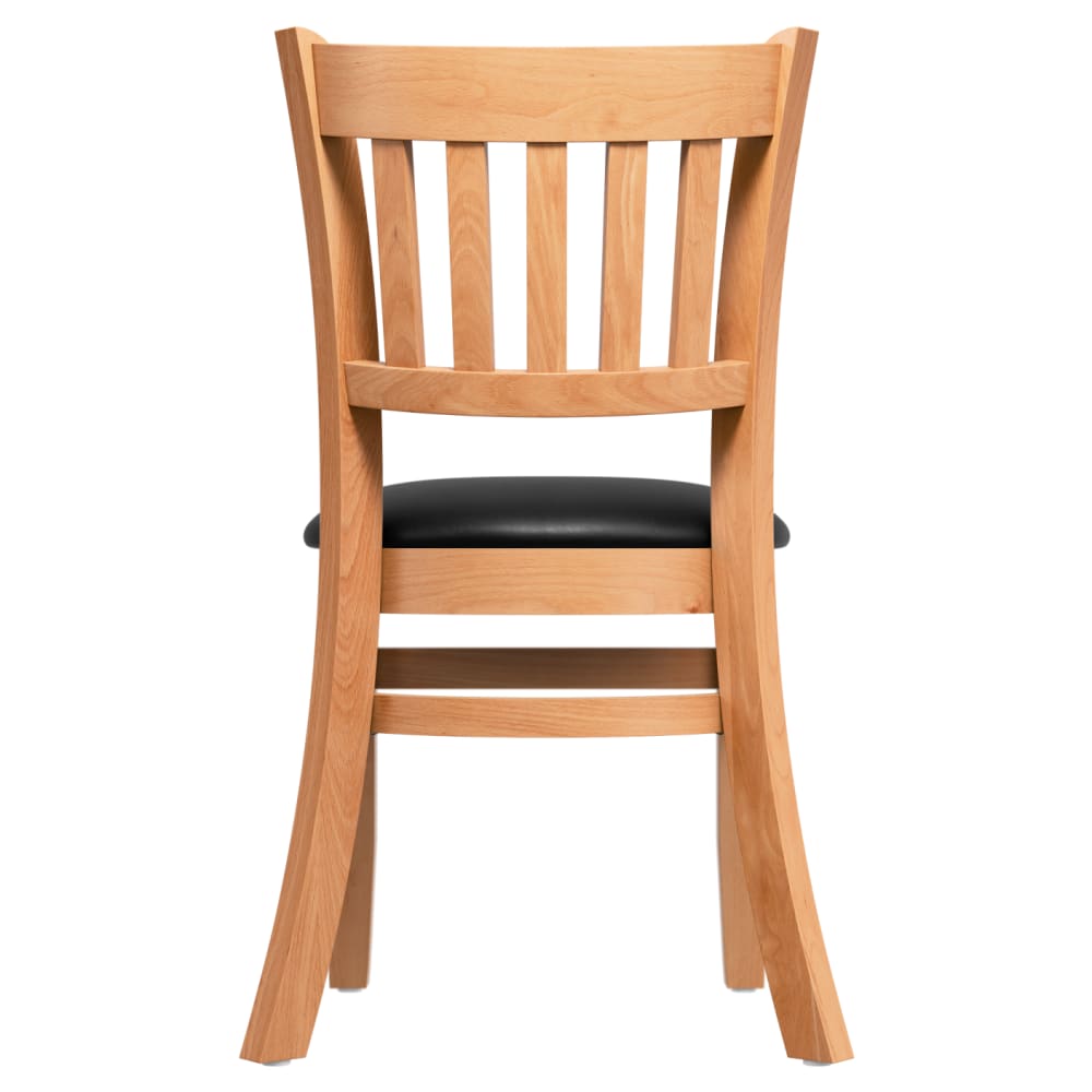 Slatted wood dining chair