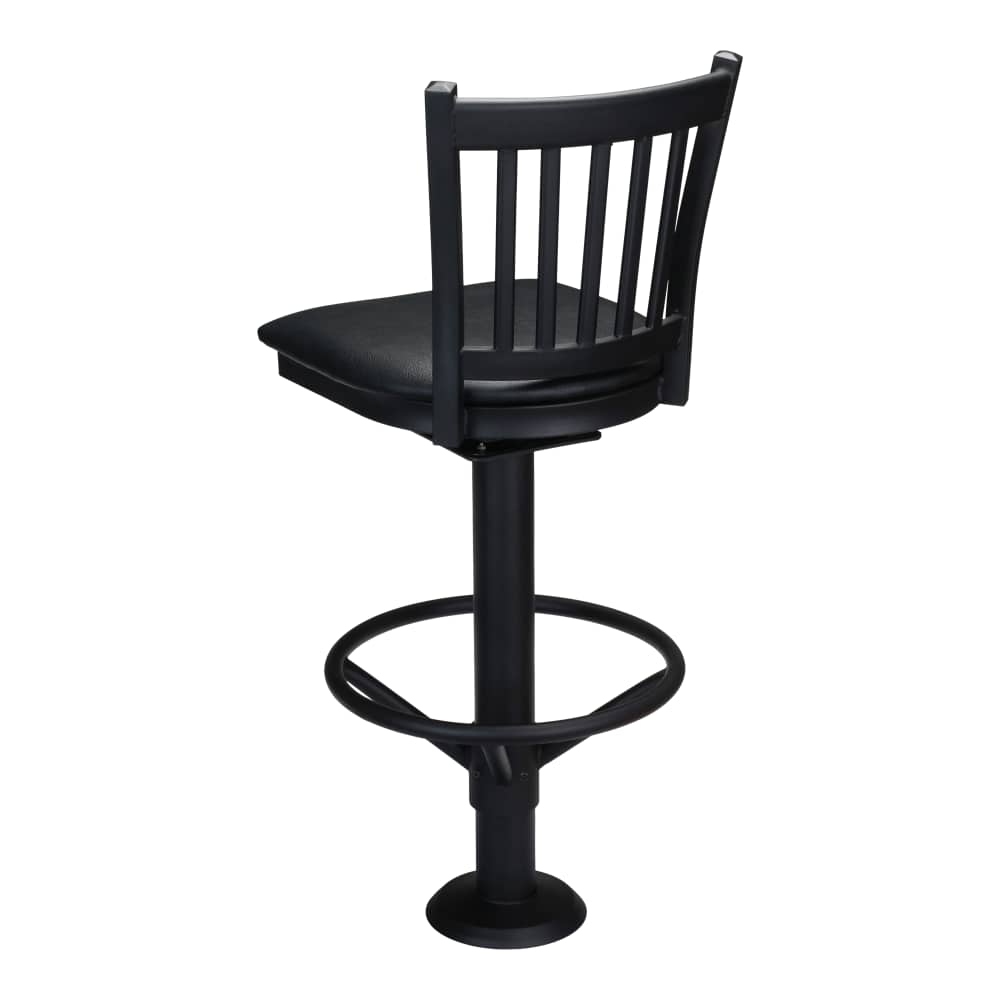 Slatted metal bar stool