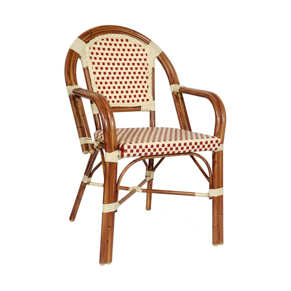 Aluminum Bamboo Cane Armchair