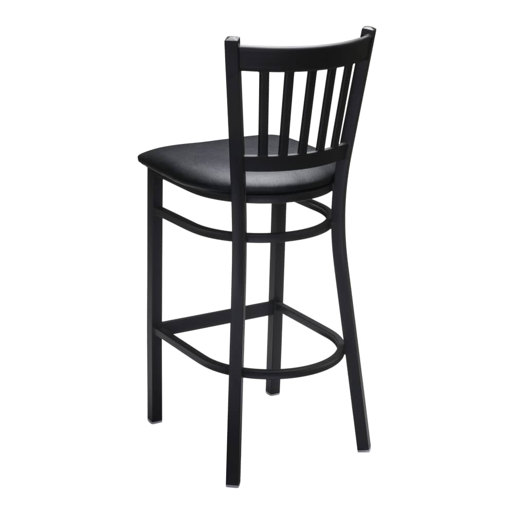 Slatted metal bar stool