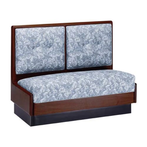 Upholstered wood booth seating