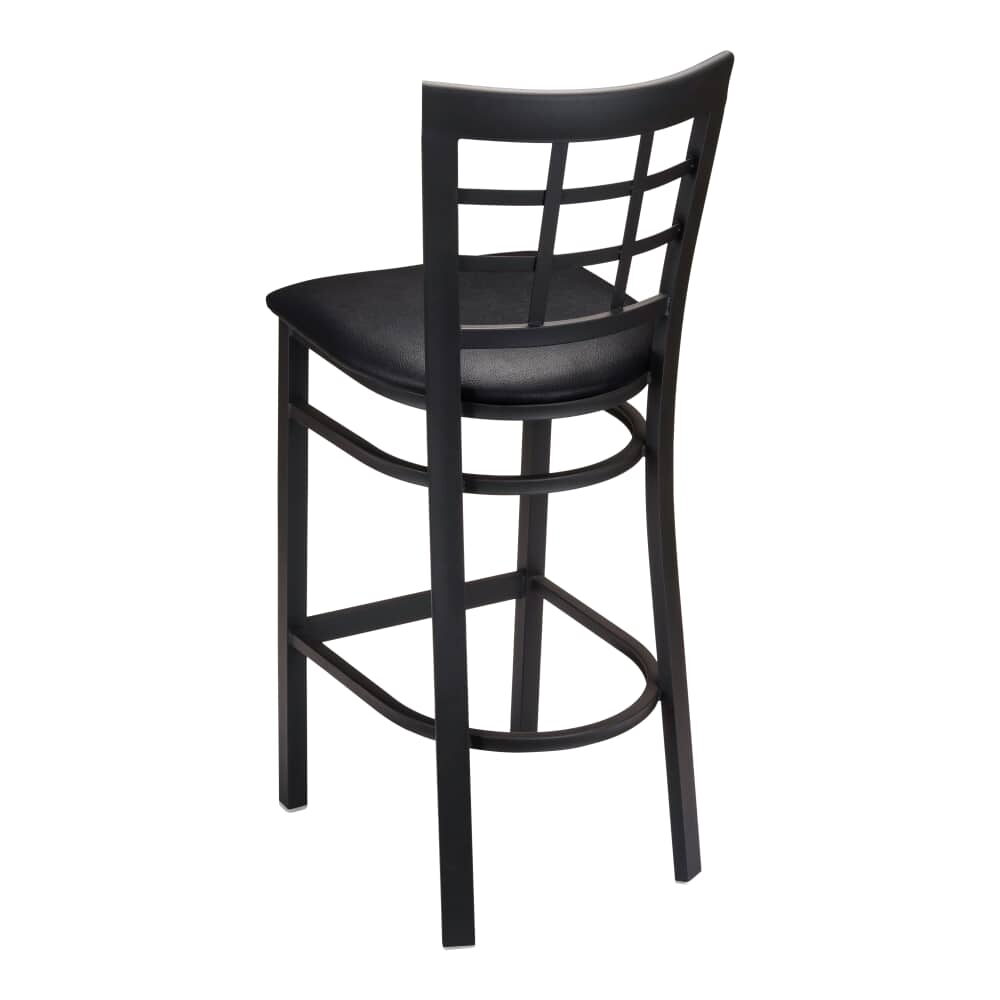 Window-Back Metal Bar Stool