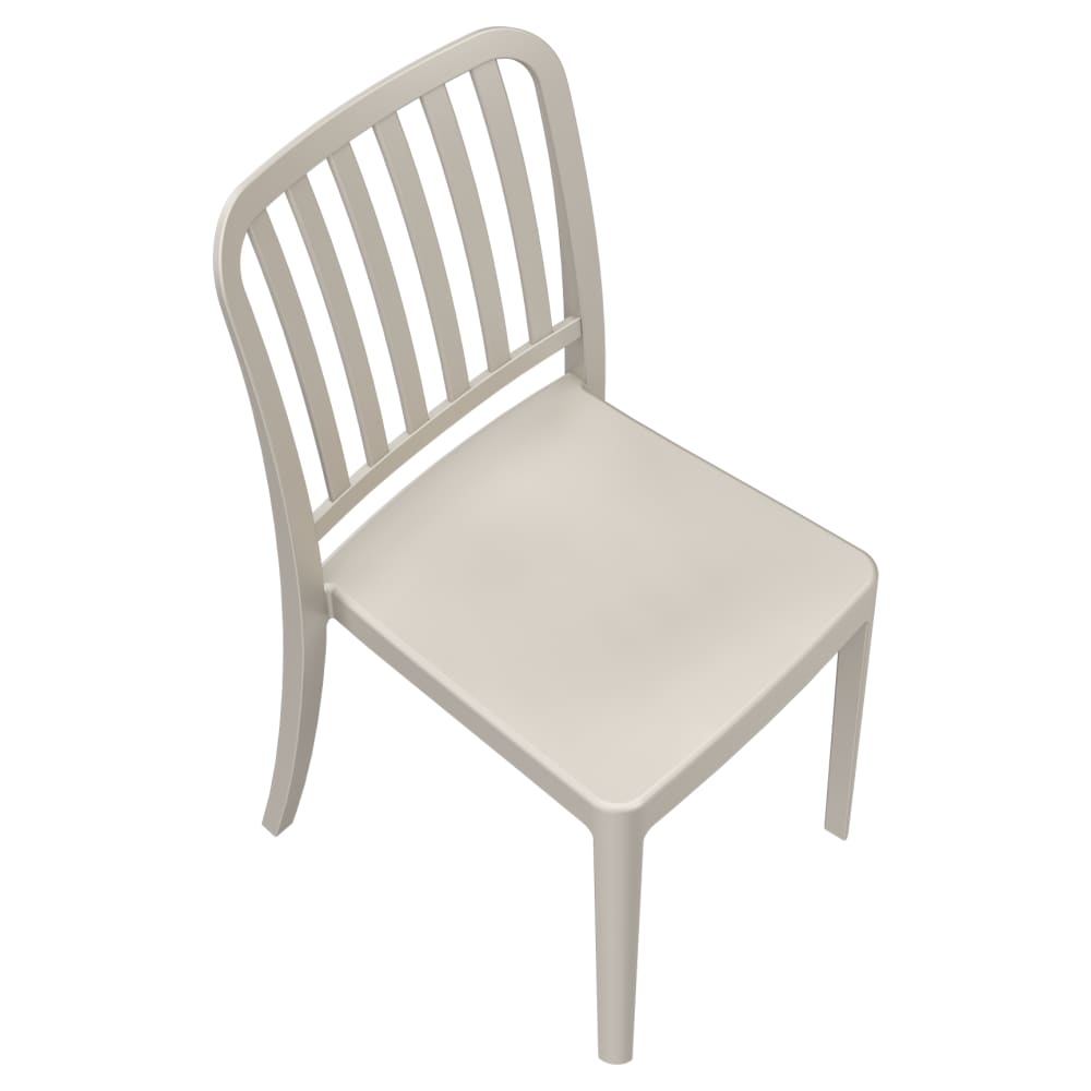 Slatted resin patio furniture