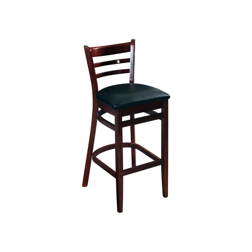 Ladder back wood bar stool
