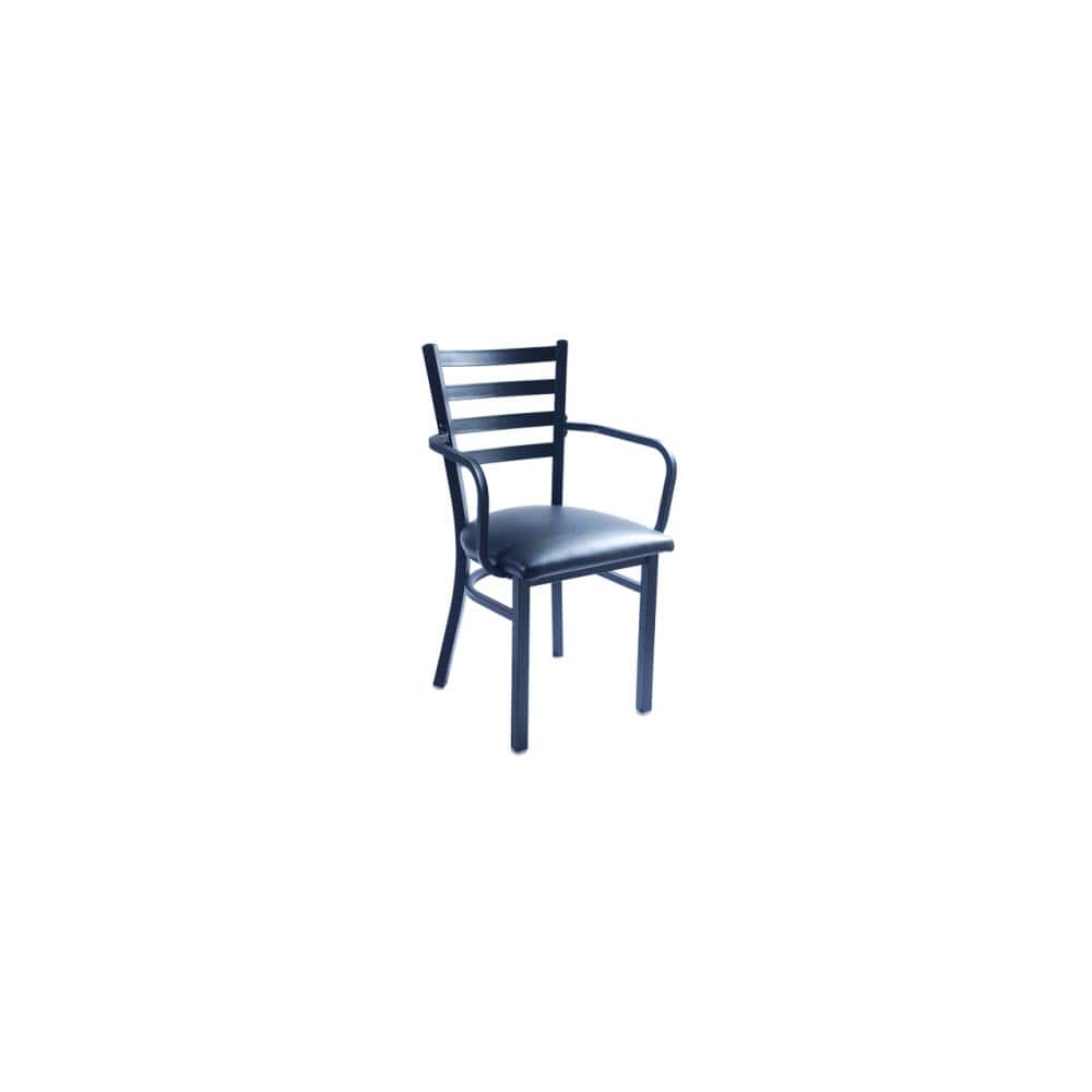 Ladder back metal dining chair